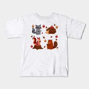 Forest Animal Collection Kids T-Shirt